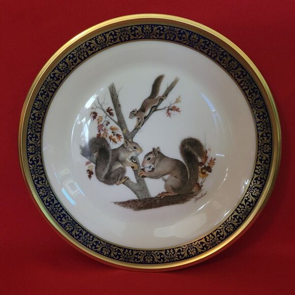 VTG Lenox Woodland Wildlife Boehm Squirrels 1979 Collectible Plate - Picture 5 of 11